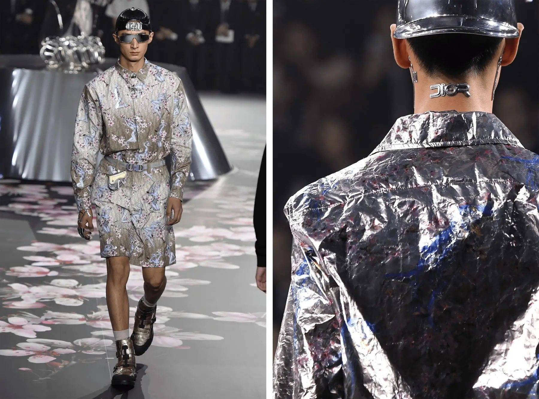 Dior Pre-Fall 2019, Tokyo. Silver, the cap, and a show that went to Japan first.