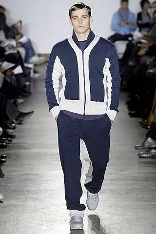 Fall 2007. A zip-up track jacket with contrast stripes.