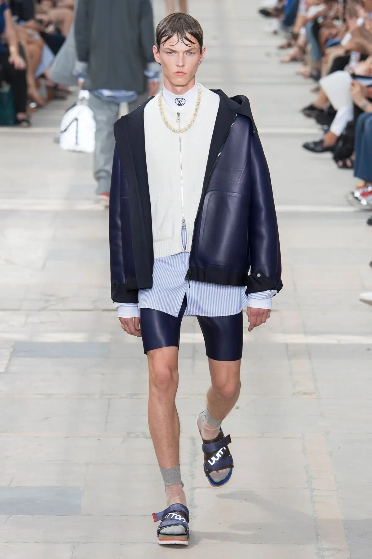 Louis Vuitton, Spring 2018. Shorts under outerwear.